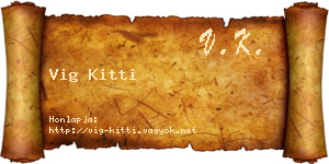 Vig Kitti névjegykártya